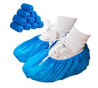 Shoe Covers Disposable Non-slip Foot Booties Covers 100PACK (50Pairs) Indoors Reusable Durable Booties for Shoes Covers, Fits Up to US Men's 11 & US Women's 13 (Dark blue)