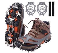 Shoe Crampons with 19 Stainless Steel Traction Cleats for Ice, Snow, and Anti-Slip Boots, Ideal for Walking, Jogging, Climbing, and Hiking