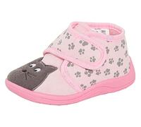 Shoe Directory Girls Cat Bootie Slippers Pink 5 UK Child