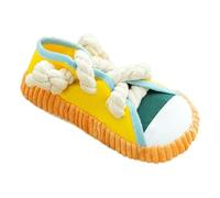 Shoe Dog Toy - Durable Puppy Chew | Oxford Cloth Rope Teether, Interactive Sound Training Reward, Soft Gum Massaging Plaything For Small Medium Breeds With Colorful Splicing Design