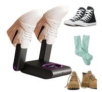 Shoe Dryer - Intelligent Timer, 360° Surround Wind for Boots, Gloves & Ski Gear - 4 Dry Rack Design, 180° Folding for Easy Storage