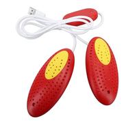 Shoe Dryer with Timer, Ceramic Heating Footwear Warmer and Deodorizer for Children's Sneakers Boots School Dorm Home Use, Red