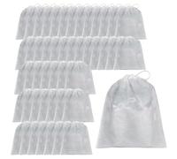 Shoe Drying Bag - 50 Pieces Breathable Shoe Cover | Non-Woven Dustproof Drawstring Storage Bag | Portable White Shoes for Travel, Closet, Gym, Wardrobe Use
