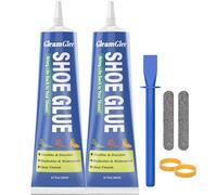 Shoe Glue, Extra Strong Permanent Shoe Repair Glue Adhesive - Waterproof, Flexible, Crystal Clear - 40ml (2x20ml) for Trainer, Boot, Leather, Rubber, Canvas, Heels, Vinyl