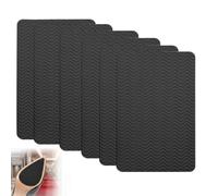 Shoe Grips Anti Slip, 6 Pcs Sole Protector Stick on Soles, Self Adhesive Anti Slip Shoe Grips, Silicone Shoe Sole Repair Pads for Heels, Boots and Dress Shoes, Black, 15 x 10 cm, Trim to Fit