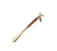 shoe horn, High Grade Metal Wooden Shoehorn Long handle Shoe Horn(Cattle 32cm)