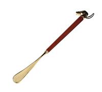 shoe horn, High Grade Shoehorn Wooden Metal Long handle Shoe Horn(Brown Horse 49cm)