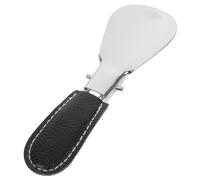 Shoe Horn Long Handle Stainless Steel Portable with PU Cover, Foldable | Smooth Surface, Shoe Removal Assist, for Heels Counters and Sneakers, On-the-go Use, Office Morning Dress