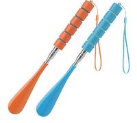 Shoe Horn Long Handled, 2pcs 29-70cm Telescopic Metal Shoe Horn, Adjustable Length Shoe Horn Long Handle, Portable Long Handled Shoe Horn, Men Long Handled For Seniors Men Women Kids.