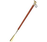 Shoe Horn Shoehorn Long Handle For Seniors Animal Head Handle Shoe Spoon, Zinc Alloy Beech Sturdy Shoe Lifter, Light Luxury Shoe Helper With Cotton Bag (Color : Gold red, Size : Horse)