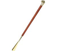 Shoe Horn Shoehorn Long Handle For Seniors Animal Head Handle Shoe Spoon, Zinc Alloy Beech Sturdy Shoe Lifter, Light Luxury Shoe Helper With Cotton Bag (Color : Gold red, Size : Tiger)