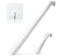 Shoe Horns, Stainless Steel Shoehorn with Comfort Grip, Ergonomic Metal Shoe Horn with Hanging Holes, Portable for Children, The Elderly, Pregnant Women - Universal for Various Boots and Shoes