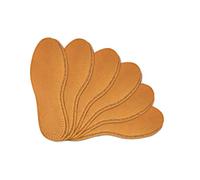 Shoe Insoles Set | 6 Pair Pack Natural Leather with Cork Underlayer for Men and Women | Replacement Inserts | Variety of Sizes | Kaps Leather Cork (Women / 6 UK / 39 EUR)