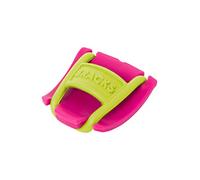Shoe lace lock clip, innovative for all shoes, easy and effective, 1 pair, Bracks, pink-lime