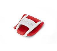 Shoe lace lock clip, innovative for all shoes, easy and effective, 1 pair, Bracks, red-white