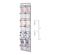 Shoe Organizer Over The Door, 12 Grids Shoe Rack Organizer, Shoe Rack Organizer, Large Pocket Door Shoe Holder with 4 Strong Hooks,Multi Function Storage Pouch