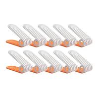 Shoe Organizer Storage Rack, Adjustable Height 5-15cm, Space-Saving Shoe Stacking Solution for Flat Shoes, High Heels, and High-Top Sneakers, 10 Packs