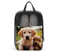 Shoe Organizer with Handle Travel Bags Portable Travel Shoe Storage Bag Travel Cute Golden Retriever Puppy Printed Shoe Bags for Men Women, style, One Size, Shoe Bags
