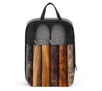 Shoe Organizer with Handle Travel Bags Portable Travel Shoe Storage Bag Travel Different Wood Grains Printed Shoe Bags for Men Women, style, One Size, Shoe Bags