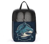 Shoe Organizer with Handle Travel Bags Portable Travel Shoe Storage Bag Travel Shark Pattern Printed Shoe Bags for Men Women, style, One Size, Shoe Bags