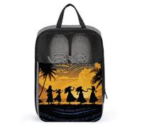 Shoe Organizer with Handle Travel Bags Travel Gifts Five Silhouettes of Hawaiian Dance Printed Shoe Bags for Travel Home Storage