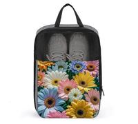 Shoe Organizer with Handle Travel Bags Travel Gifts Flowers As Background Printed Shoe Bags for Travel Home Storage