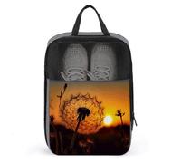 Shoe Organizer with Handle Travel Bags Travel Gifts Sunset Dandelion Printed Shoe Bags for Travel Home Storage