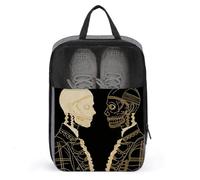 Shoe Organizer with Handle Travel Bags Travel Skeletons with Different Faces Printed Shoe Bags for Travel And Daily Use Storage Pouch, style, One Size, Shoe Bags
