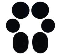 Shoe Patches for Holes - Primary Microfiber PU Leather, 6 Piece Multi Size Set, 3-4-4.5cm Circular Repair Stickers, Anti Abrasion Adhesive Backing, Sneaker Heel Toe Liner | Repair Kit for Boots