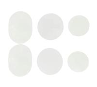 Shoe Patches with Holes - Primary Microfiber PU Leather - Set of 6 in Assorted Sizes - 3-4.5cm - Round Repair Stickers 3-4.5cm - Strong Adhesive Backing, white, Siehe Beschreibung