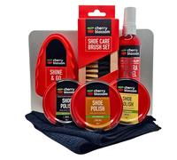 Shoe Polish Kit, Shoe Care Gifts Set - Silver Tin | Black, Brown & Neutral Shoe Polish, 2 Brushes, Water and Stain Eco Ultra Repel, Shine & Go Instant Shine, Microfiber Cloth