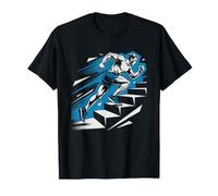 Shoe Prints Ascending Staircase Tower Runner Footstep T-Shirt