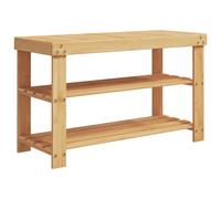 vidaXL Shoe Rack 3-Tier Shoe Cabinet Holder Hallway Shoe Storage Shelf Bamboo