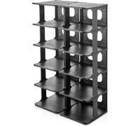 Shoe Rack 5 Tier Vertical Shoe Holder Stand Pack Of 2. Black