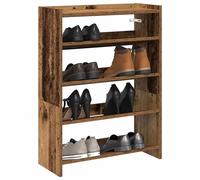 Shoe Rack 60x25x81 cm Old Wood Engineered Wood Storage Organizer for Entryway