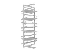 Shoe Rack, 7-Tier 360° Rotating Storage Organizer, Adjustable Height Pull-Out, Stackable Vertical Shelf for Closet, Space-Saving Display Solution