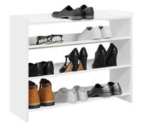Shoe Rack 80x25x62 cm White Engineered Wood Slim 3-Tier Hallway Storage Compact