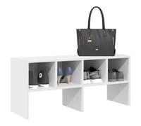 Shoe rack 89.5x30x40cm White Engineered Wood Stackable Entryway Cabinet Storage