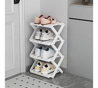 Shoe Rack, Bamboo Vertical Foldable Storage for Entryway, Hallway, 6-Tier Modern Design, Space-Saving Solution, No Installation Required