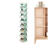 Shoe Rack - Bathroom Organizer | Shoe Rack for Hallway | Foldable Shoe Rack | Multi-Tier Vertical Shoe Organizer - Multifunctional Space Saving | Standing Shoe Rack for Apartments, azul, Consulte la