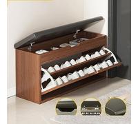 Shoe Rack Bench Shoe Storage Organizer With Seat, Freestanding Shoe Rack, Home Shoe Rack Bench Storage Organizer Shoe Cabinet With Flip Doors, Narrow Shoe Rack Organizer Shelves ( Color : Oak , Size :