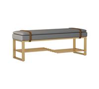Shoe Rack Bench with Thickened PU Leather Cushion, Metal Frame Shoe Storage Organizer, No Installation Needed, Perfect for Entryway, Living Room, Bedroom (Color)