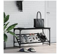 vidaXL Shoe Rack Black 90x30x45 cm Engineered Wood