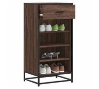 (brown oak) vidaXL Shoe Rack Smoked Oak 48x38x97.5 cm Engineered Wood shoe storage