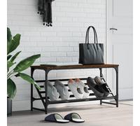 Shoe Rack Brown Oak 90x30x45 cm Engineered Wood Berkfield Home Brown One Size