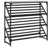 Shoe Rack Cabinet Storage Shelf Grey Sonoma Engineered Wood vidaXL