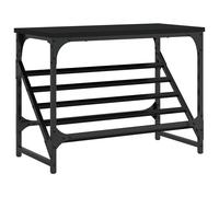 Shoe Rack Cabinet Storage Unit Shelf Black Engineered Wood vidaXL