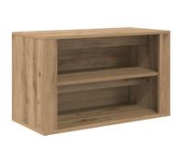 Shoe Bench 75x35x45cm Artisan Oak Engineered Wood 2-Shelf Compact Hallway Seat.