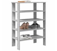 Shoe Rack Grey Sonoma 61x32x87.5 cm Engineered Wood Slim Hallway Storage Unit.