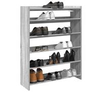 Shoe Rack Grey Sonoma 80x25x100 cm Engineered Wood Slim Entry Storage Organizer